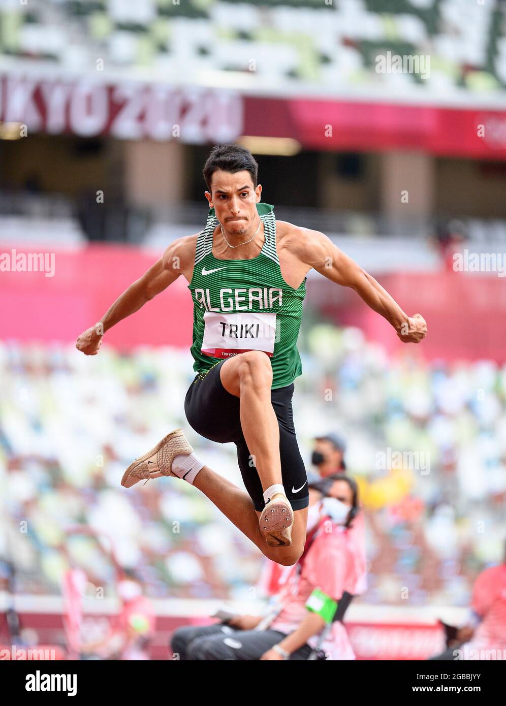 Yasser Mohamed TRIKI (ALG), action, athletics, men's triple jump, men's triple jump, on August 03, 2021 Olympic Summer Games 2020, from July 23. - 08.08.2021 in Tokyo/Japan. Stock Photo