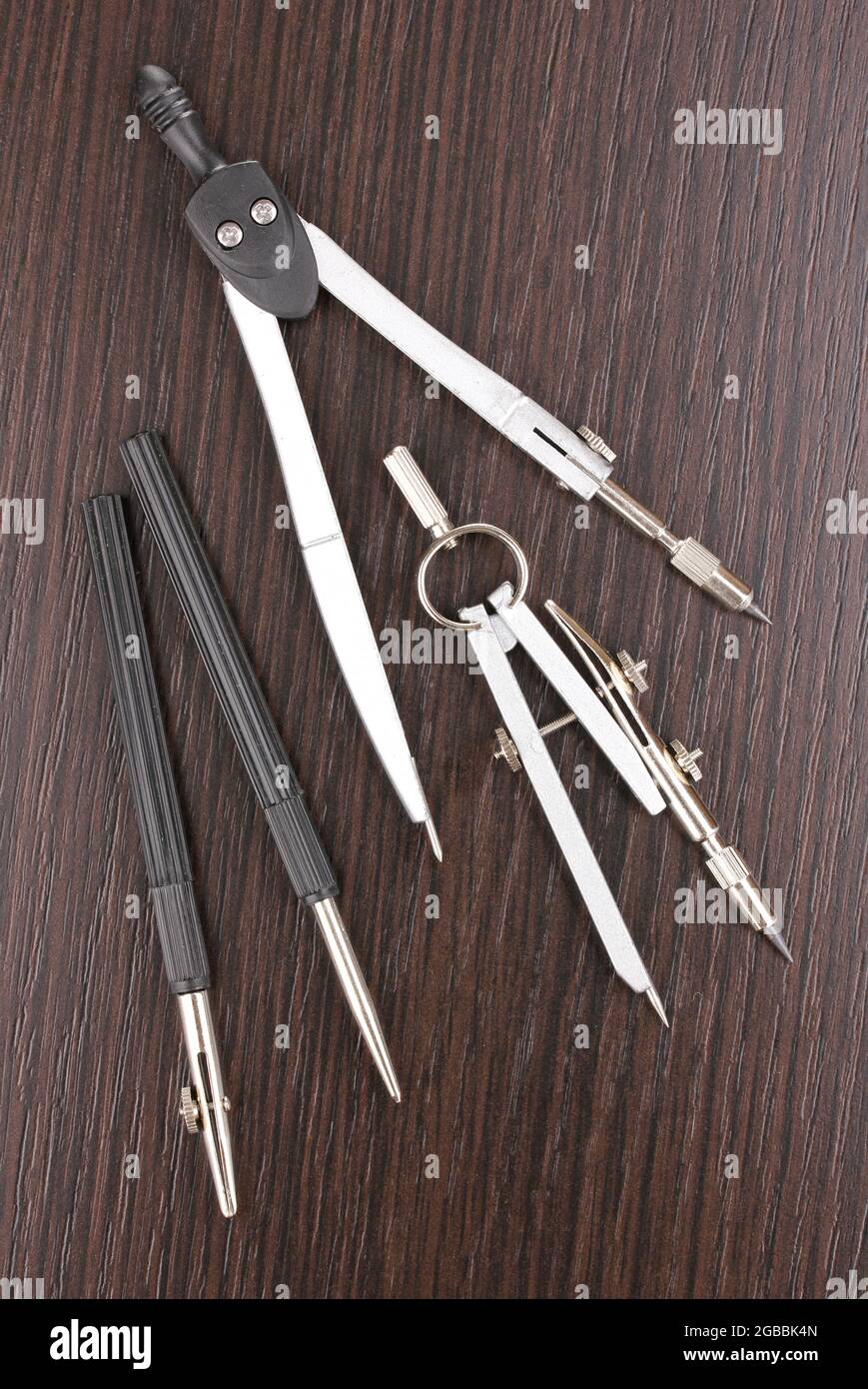Drafting instruments on wooden background Stock Photo Alamy
