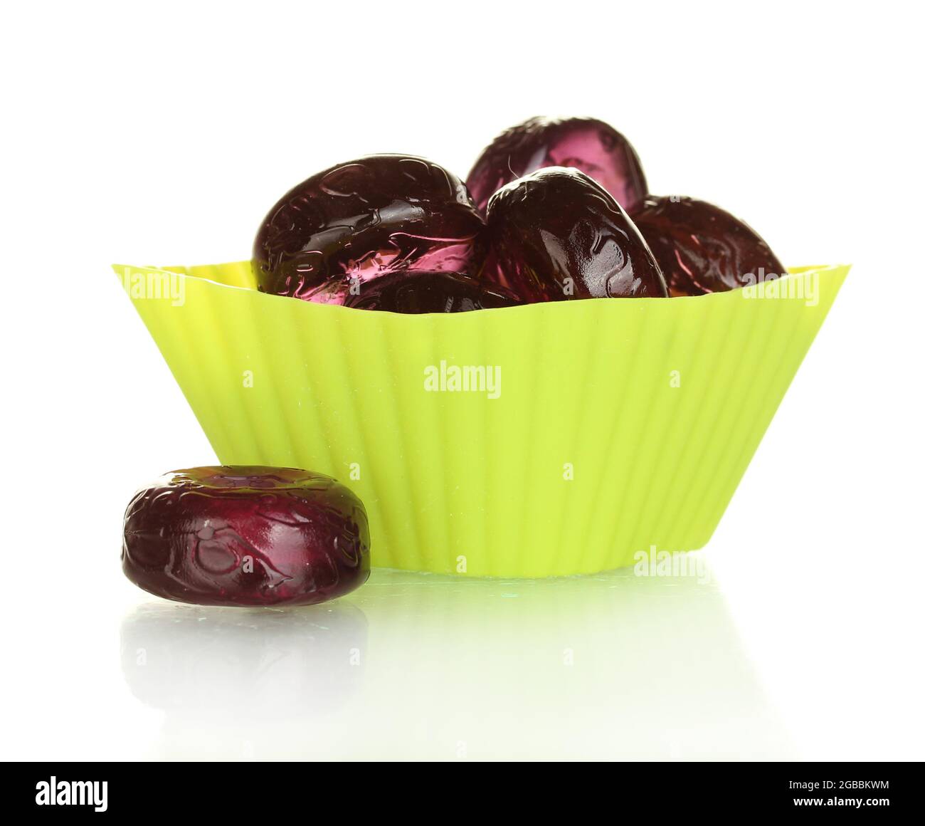 Tasty colorful candies isolated on white background Stock Photo - Alamy