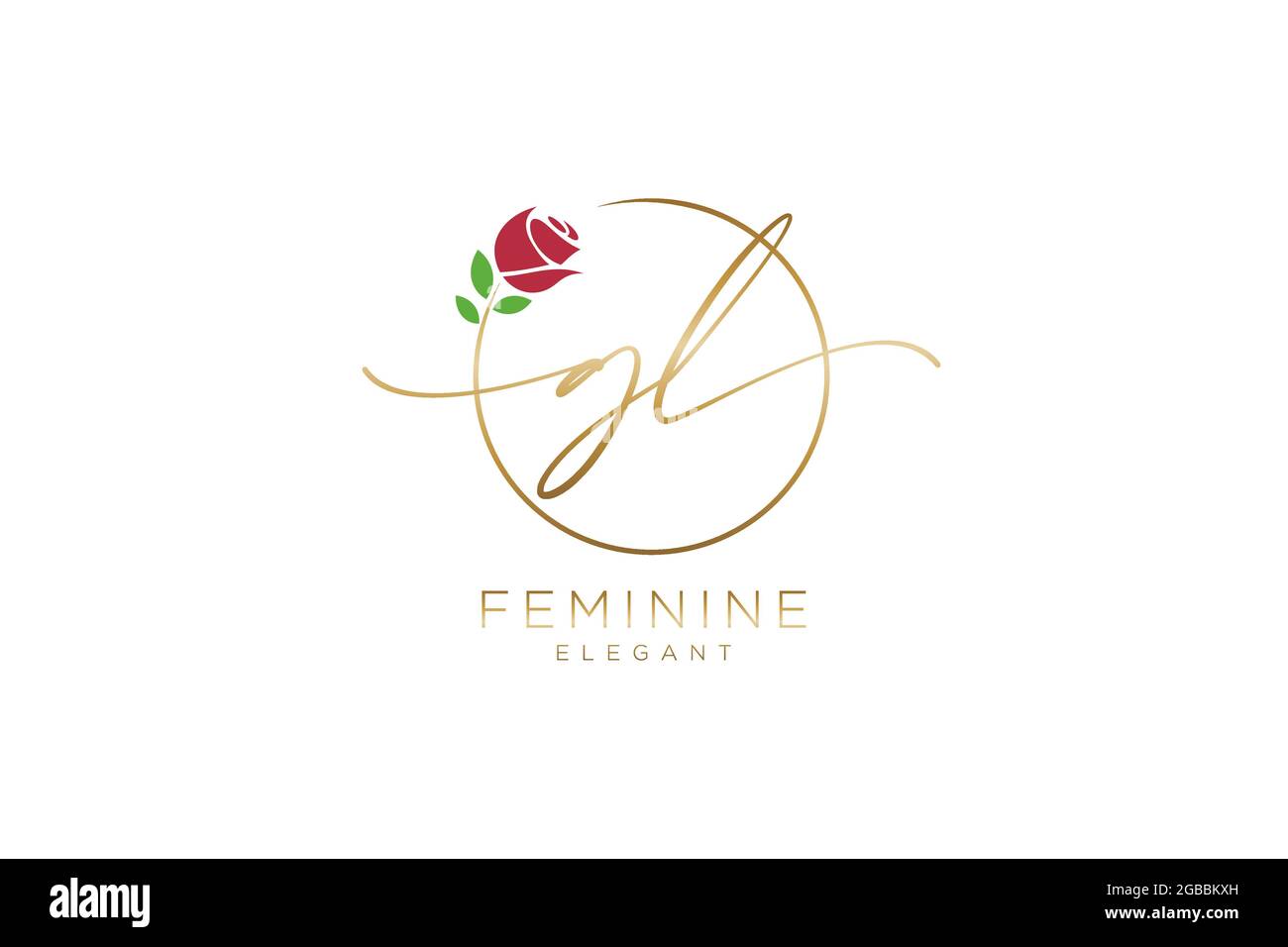 GL Feminine logo beauty monogram and elegant logo design, handwriting ...