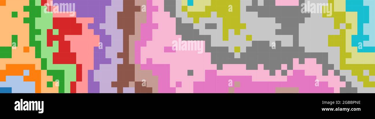 Abstract Geometrical color pixel generative art illustration Stock ...