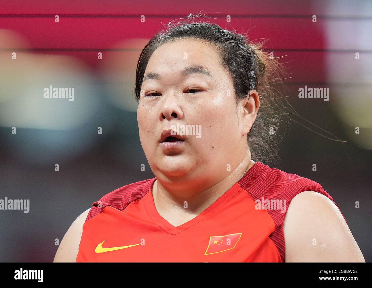 Tokyo, Japan. 3rd Aug, 2021. Wang Zheng of China reacts during the ...