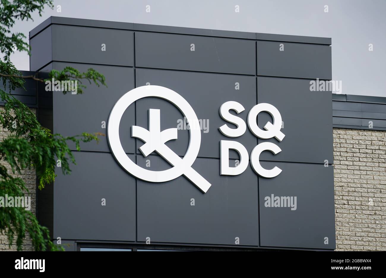 Montreal,Quebec,Canada,Juin 30, 2021.Exterior signs of the SQDC outlets