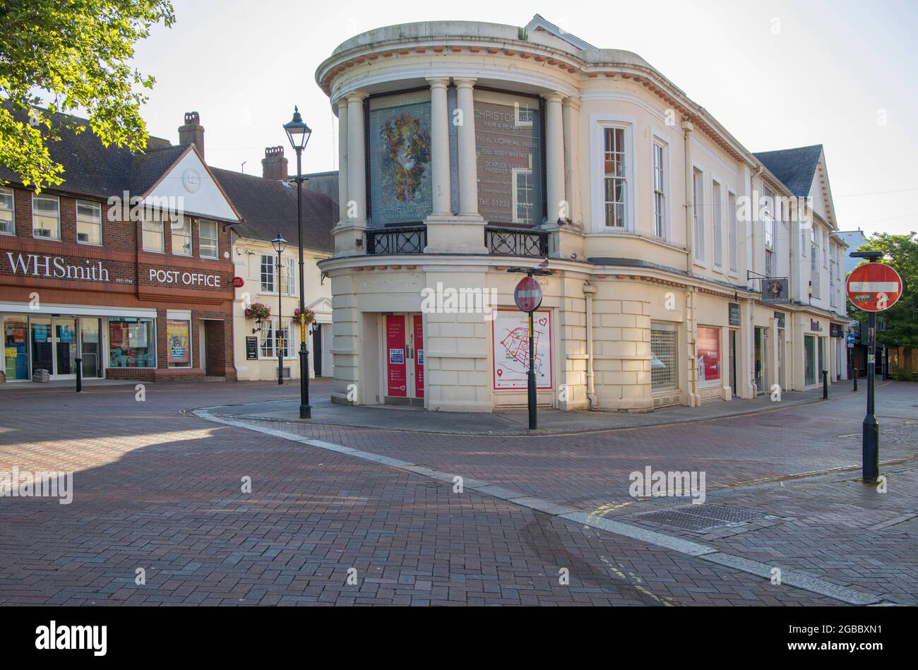 the high street and town centre in ashford kent Stock Photo
