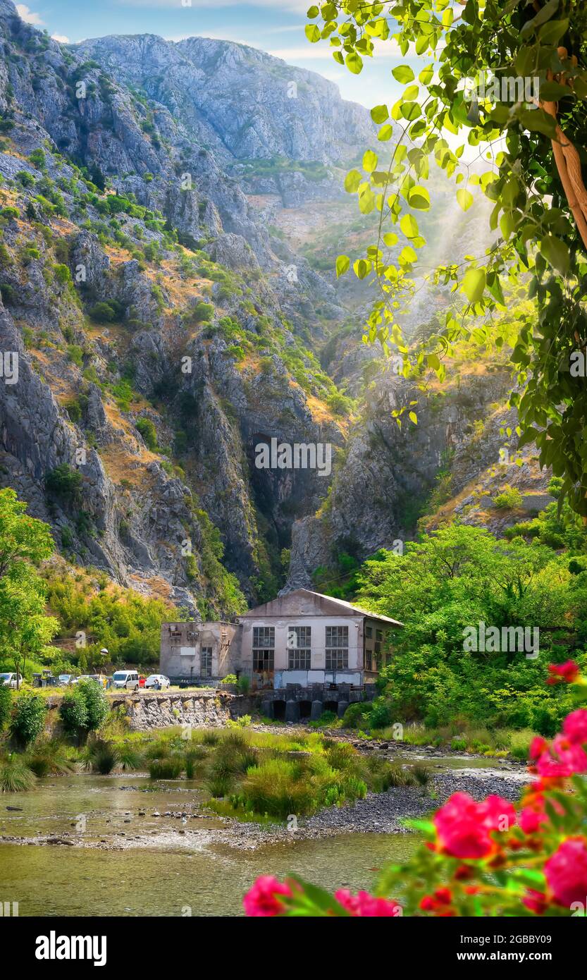 Old abandoned building near Bastion in Kotor, Montenegro Stock Photo