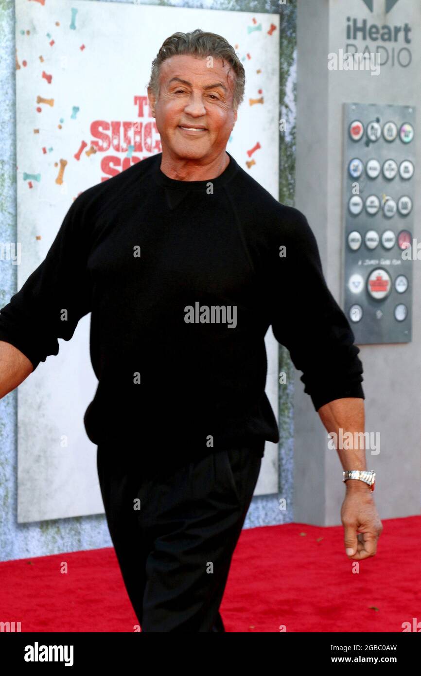 August 2, 2021, Westwood, CA, USA: LOS ANGELES - AUG 2:  Sylvester Stallone at the The Suicide Squad Premiere at the Village Theater on August 2, 2021 in Westwood, CA (Credit Image: © Kay Blake/ZUMA Press Wire) Stock Photo