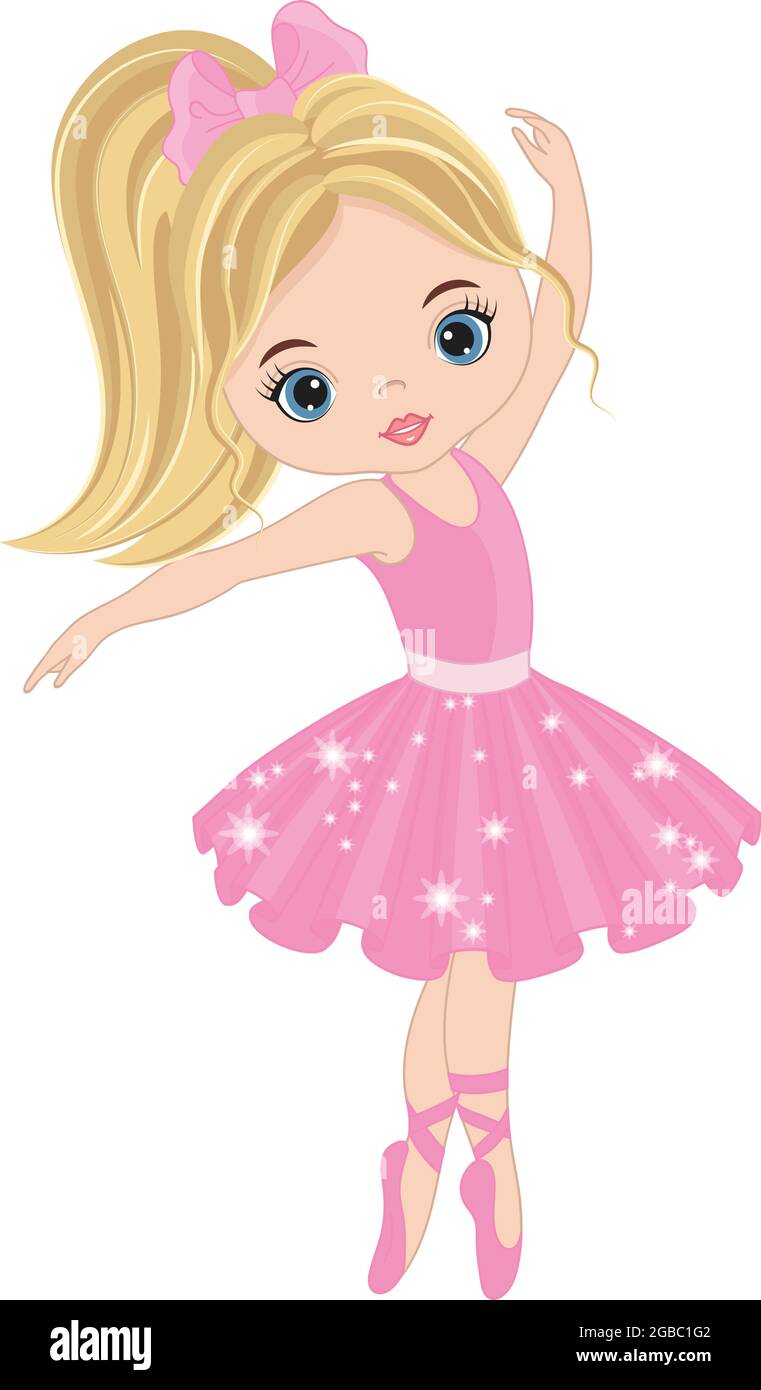 Vector Beautiful Blond Ballerina Dancing. Vector Ballerina Stock Vector  Image & Art - Alamy