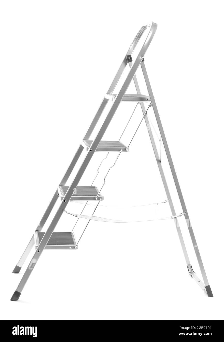 metal ladder isolated on white Stock Photo Alamy