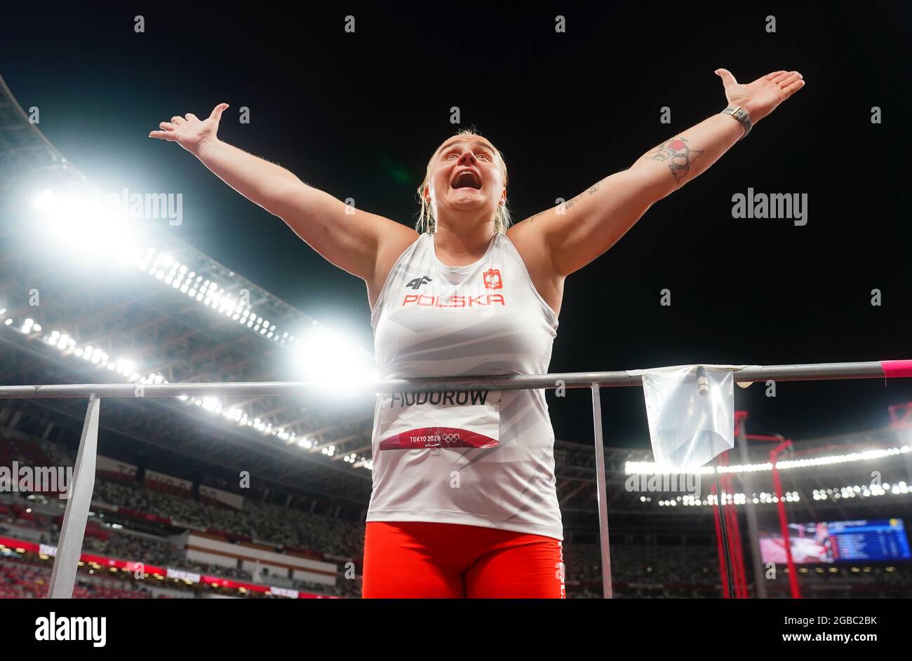 Tokyo 2020 Olympics - Athletics - Women's Hammer Throw - Final - Olympic  Stadium, Tokyo, Japan - August 3, 2021. Joanna Fiodorow of Poland reacts  REUTERS/Aleksandra Szmigiel Stock Photo - Alamy