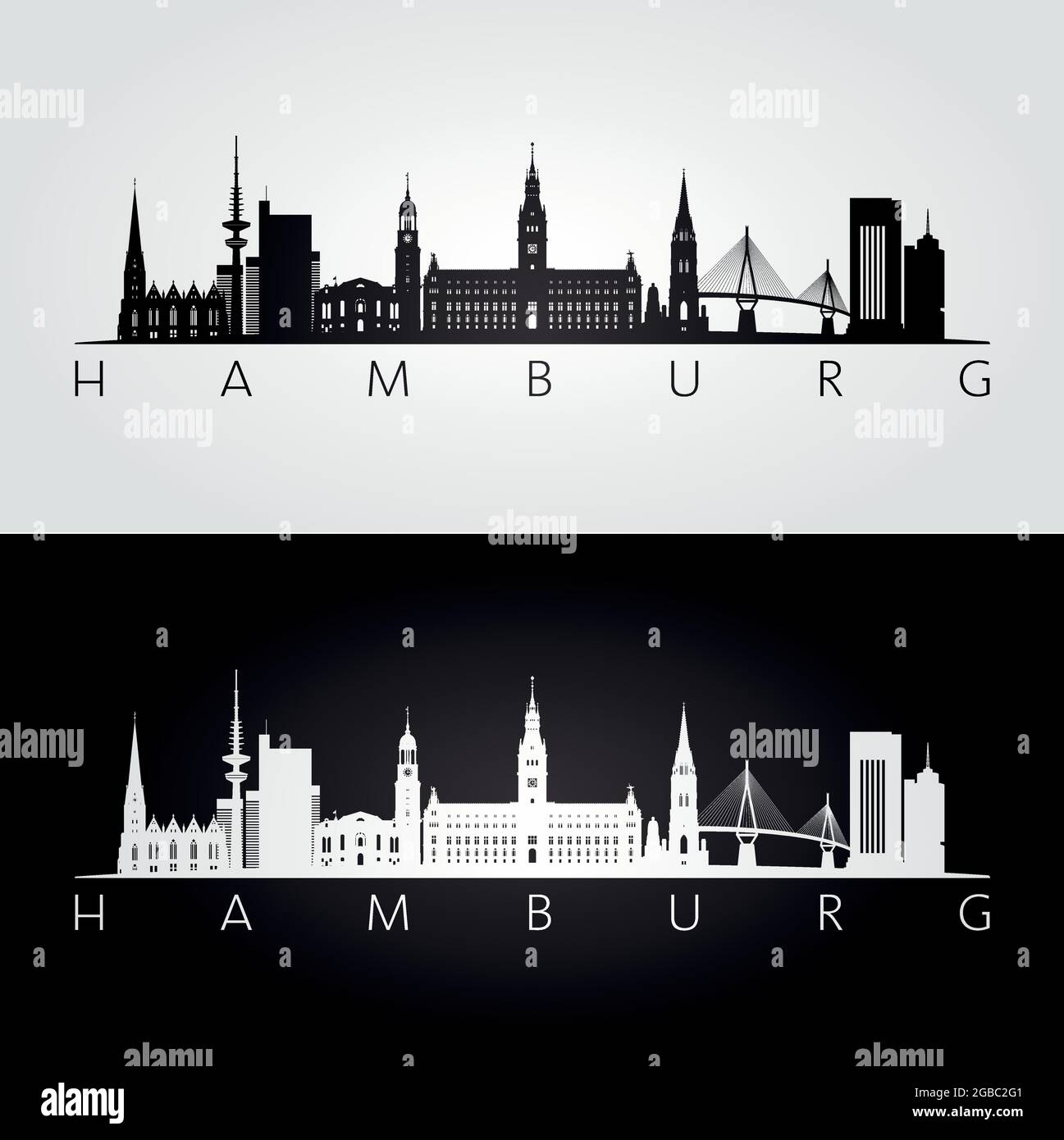 black and white hamburgs