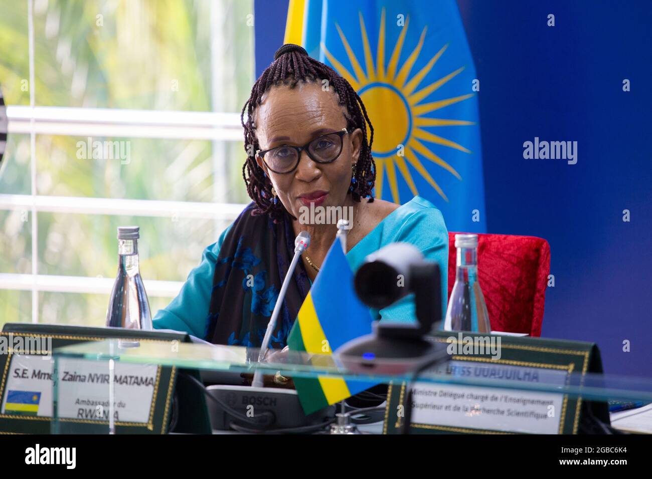 Zaina Nyiramatama, ambassadeur du Rwanda au Maroc Stock Photo