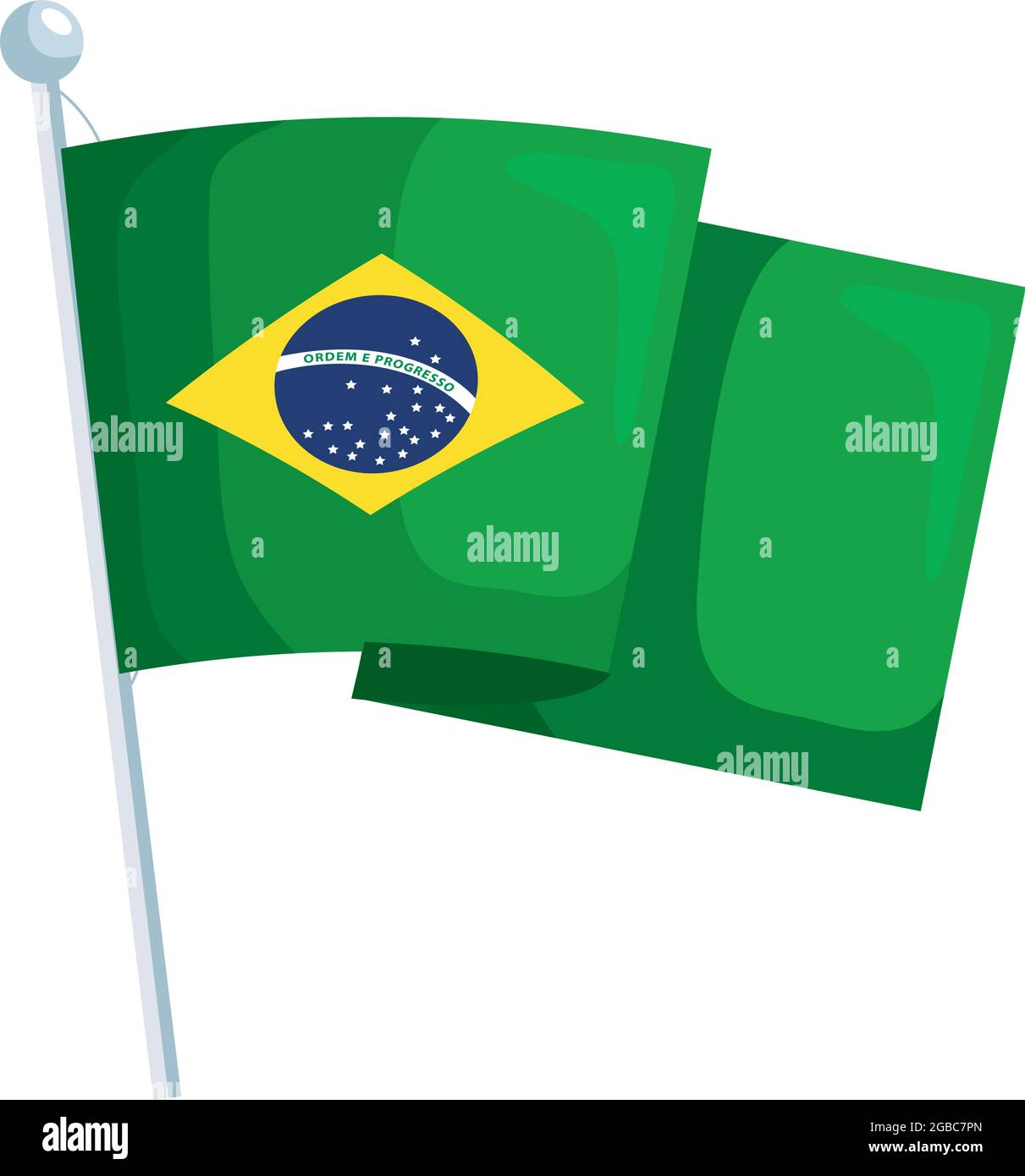 brazil flag waving Stock Vector Image & Art Alamy