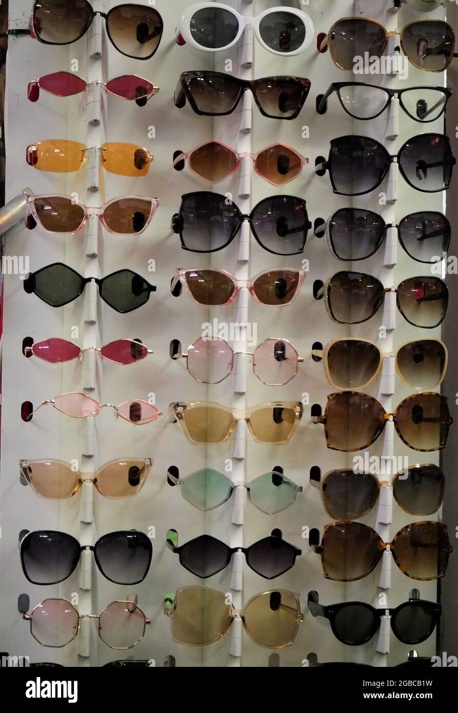 Assorted sunglasses for sale in a vintage market in Brick Lane, London SE1  Stock Photo - Alamy