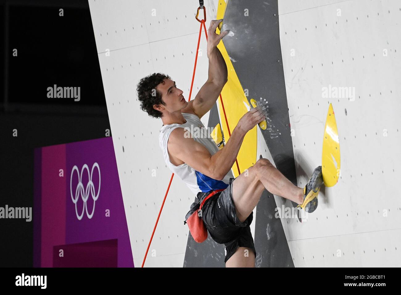 Czech Climber Adam Ondra Attends Bouldering Qualification During The Czech Climber Adam Ondra Attends Bouldering Qualification During The