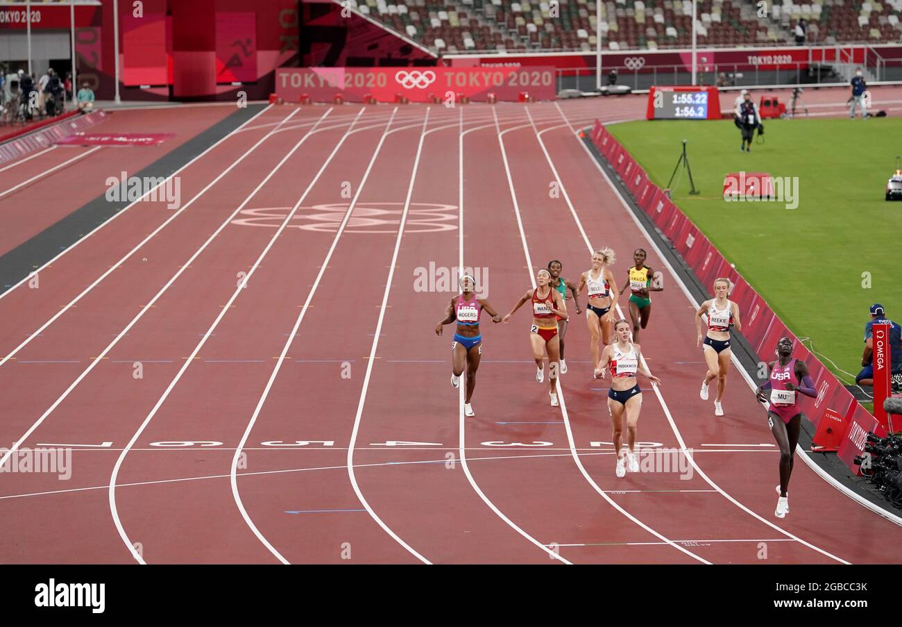 USA’s Athing Mu in the Women’s 800m Final during the Athletics at the