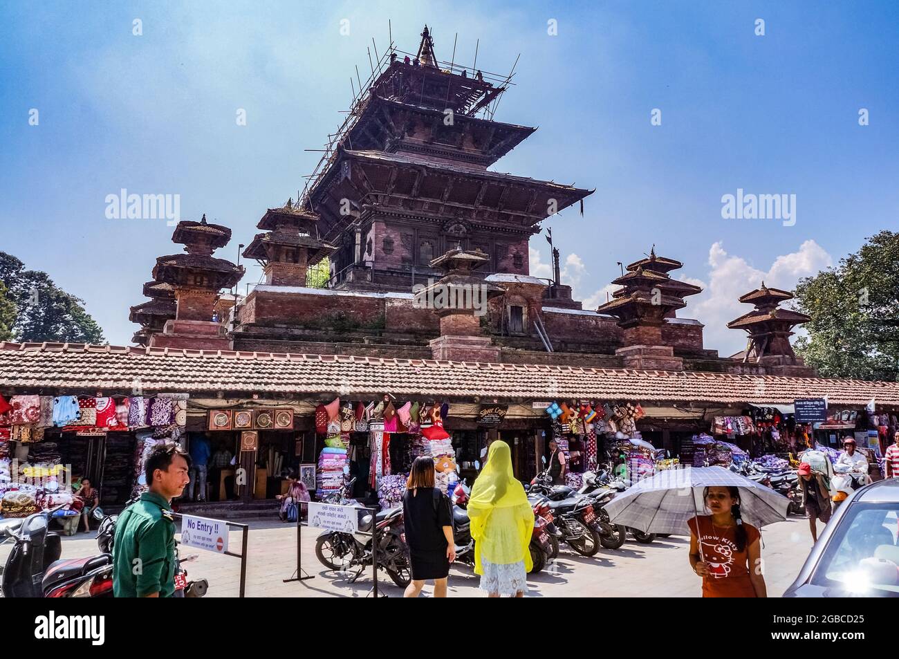 Degu Taleju temple in Kathmandu Durbar Square, after the April 2015 Nepal earthquake Stock Photo
