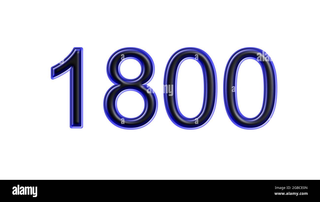 blue 1800 number 3d effect white background Stock Photo Alamy