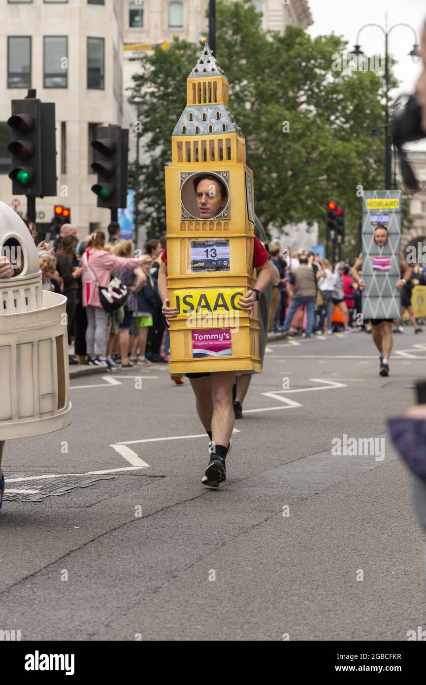 London Landmarks half marathon 2021, first London half marathon after the Covid lockdown Stock Photo