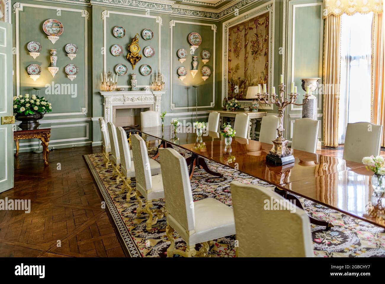 interior view of a dining room leeds castle kent england UK Stock Photo