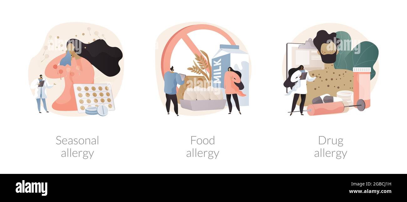 Allergy treatment abstract concept vector illustrations Stock Vector Image & Art Alamy