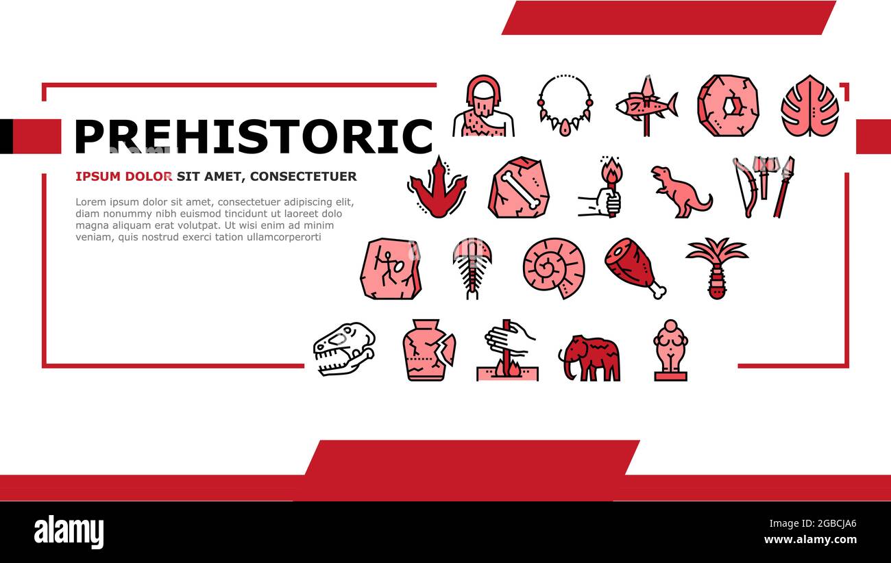 Prehistoric Period Landing Header Vector Stock Vector Image & Art - Alamy