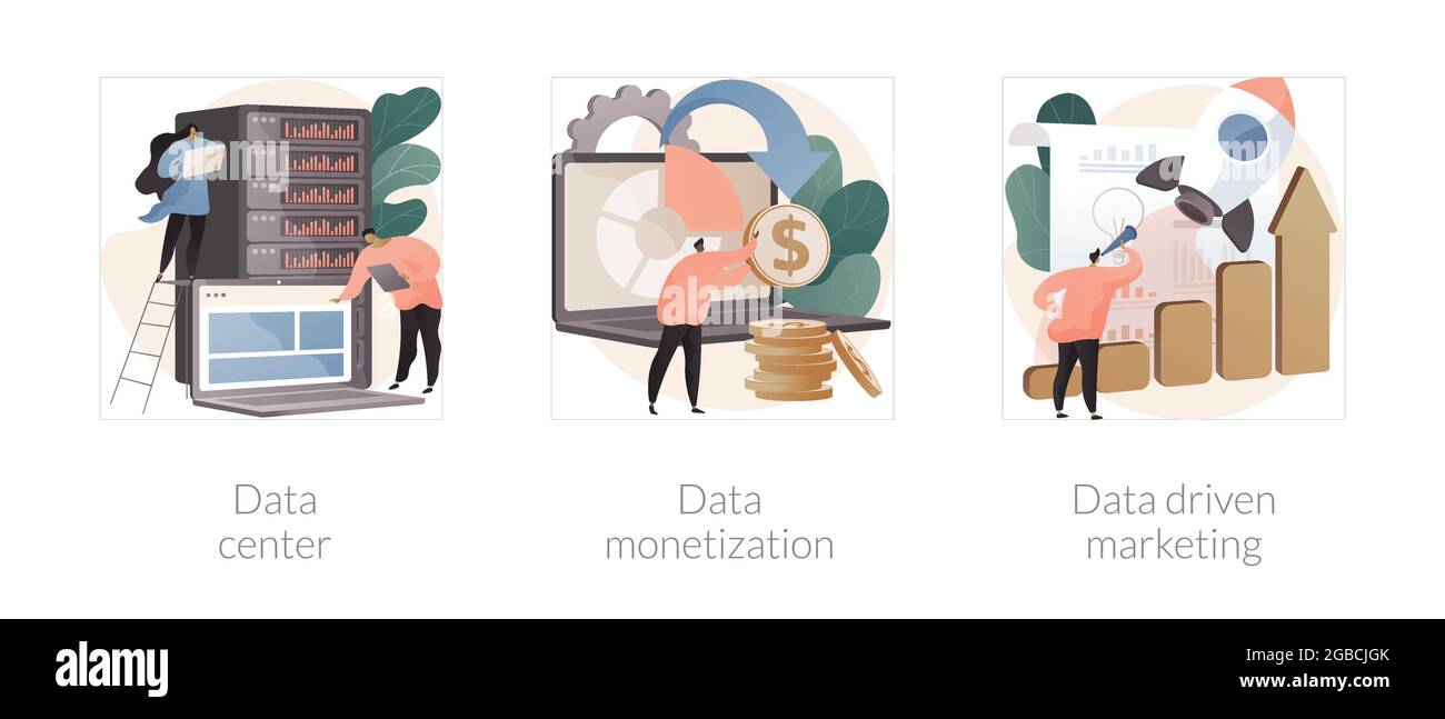 Selling database abstract concept vector illustrations Stock Vector ...