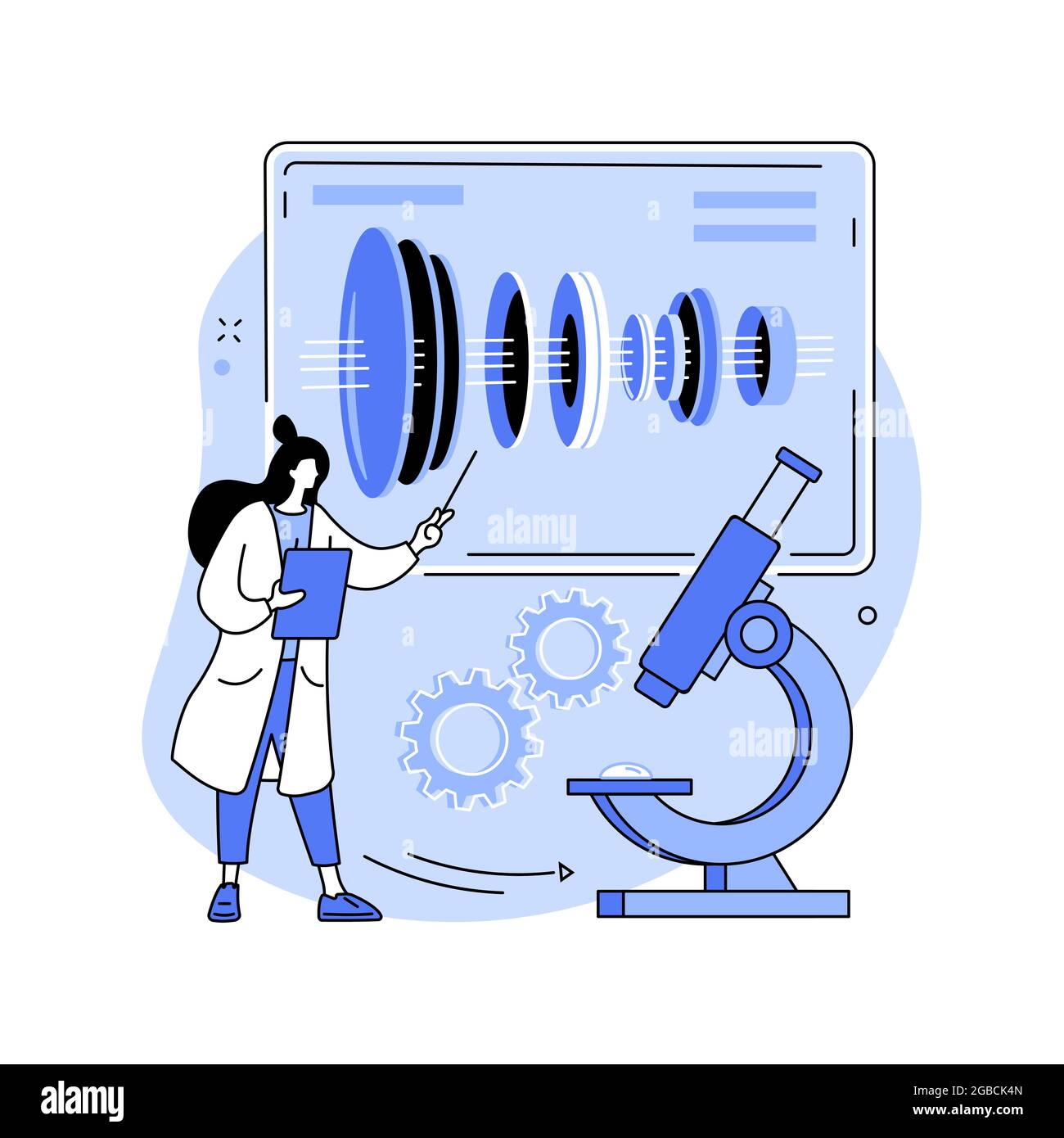 Optical technology abstract concept vector illustration. Stock Vector