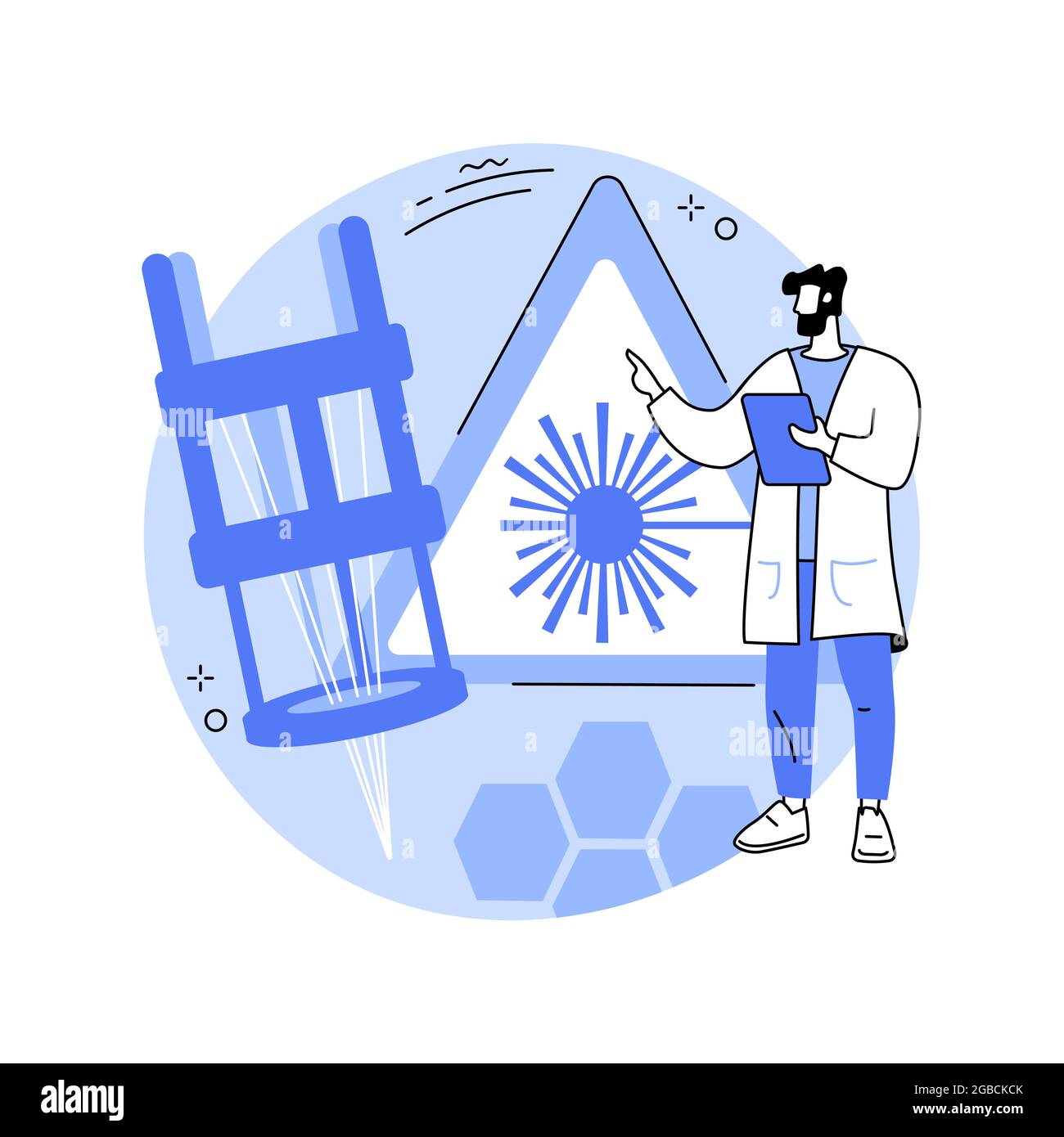 Laser technologies abstract concept vector illustration. Stock Vector