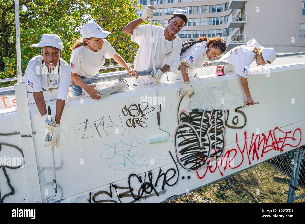 Miami Beach Florida,teen teens teenagers Job Corps volunteer volunteers