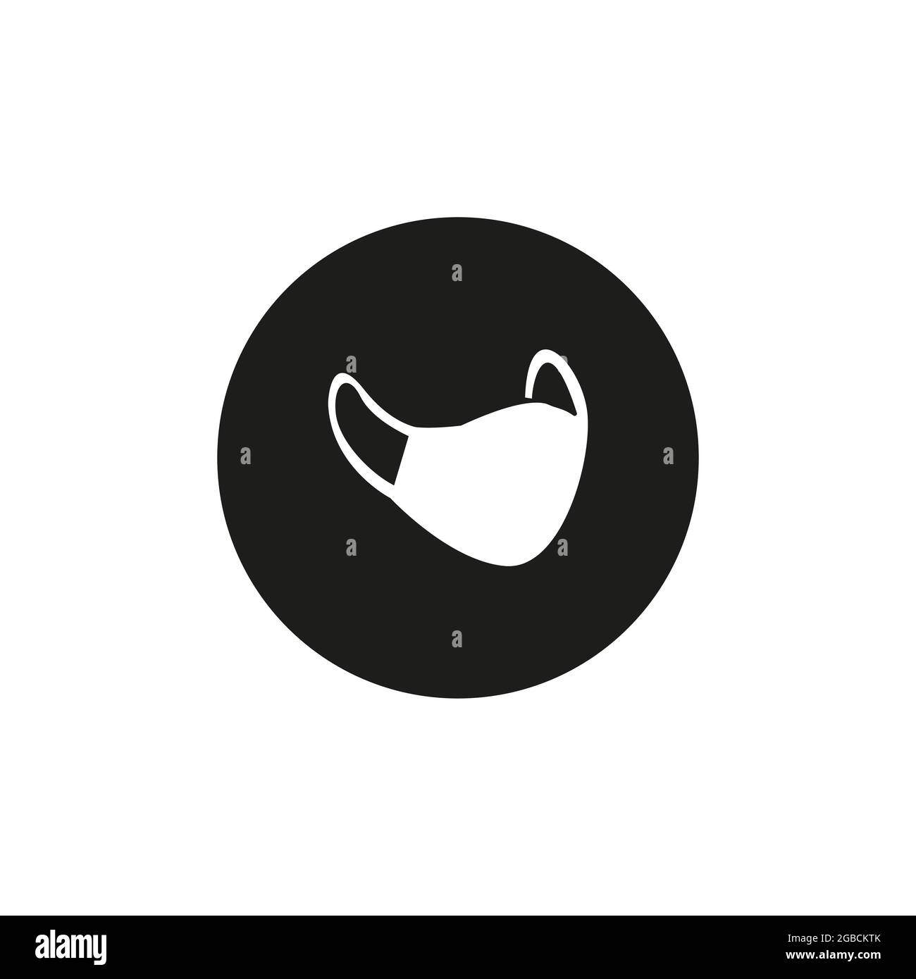 Black mask face top view Stock Vector Images - Alamy