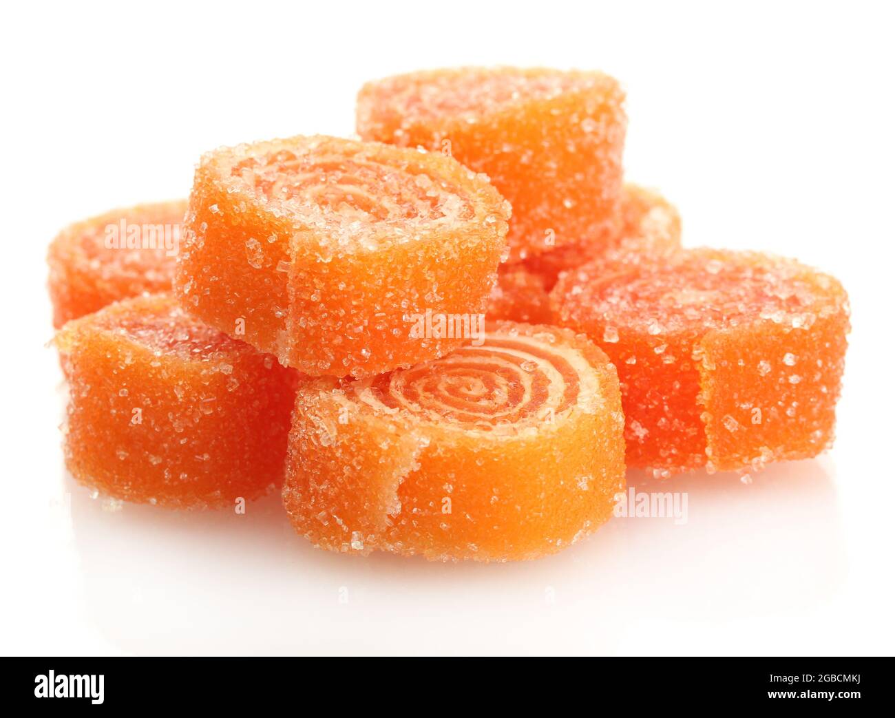 orange jelly candies isolated on white Stock Photo Alamy