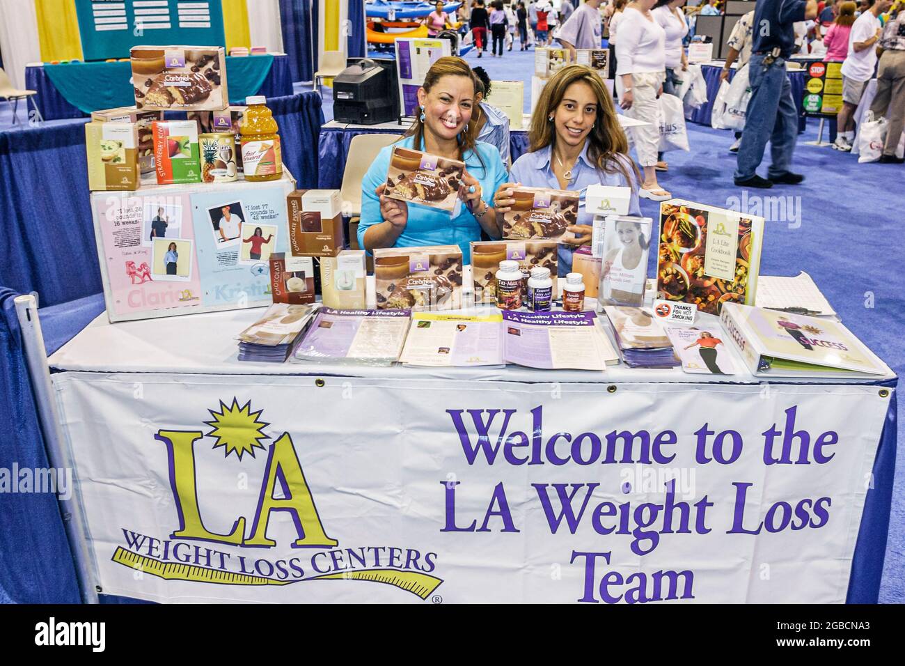 Florida,Miami Beach Convention Center,centre Health & Fitness Expo,LA Weight Loss Centers exhibit, Stock Photo