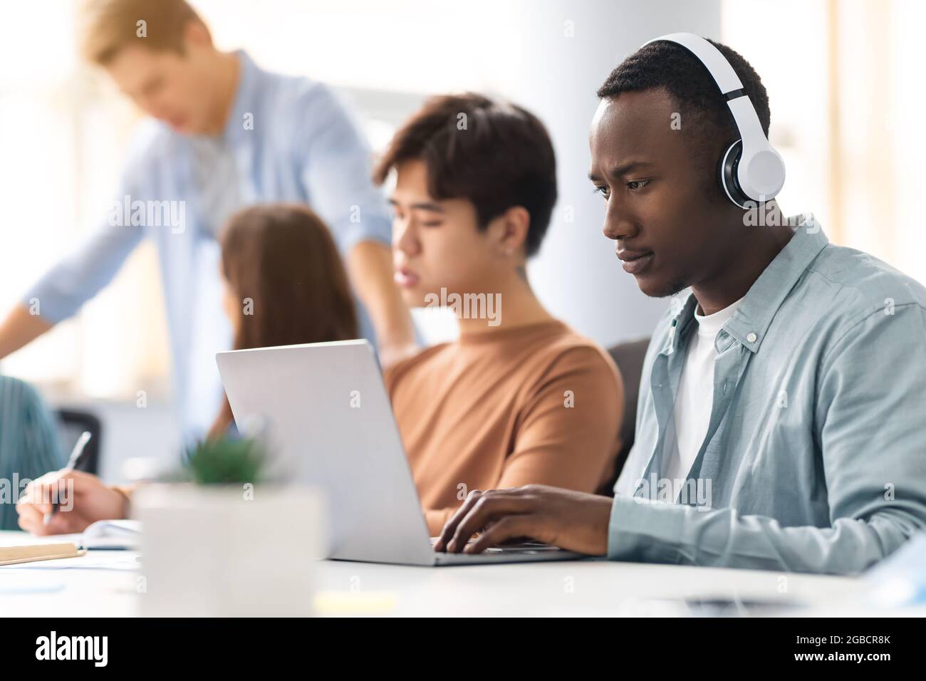 Computer in public school classroom hires stock photography and images