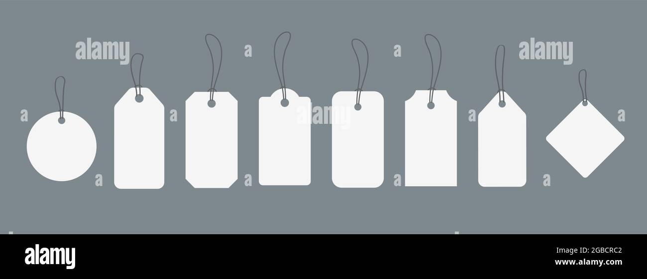 White price tags illustration Stock Vector Images - Alamy