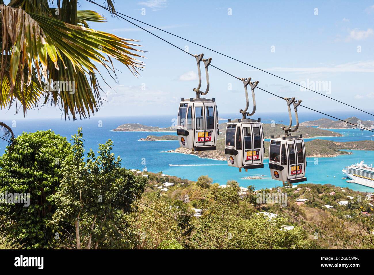 Virgin Islands USVI Atlantic Ocean,St. Thomas Saint Paradise Point Skyride cable car,Charlotte