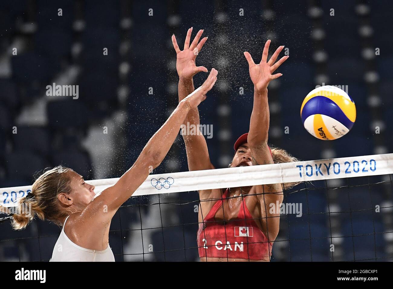 Tokyo, Japan. 3rd Aug, 2021. Brandie Wilkerson (R) of Canada competes