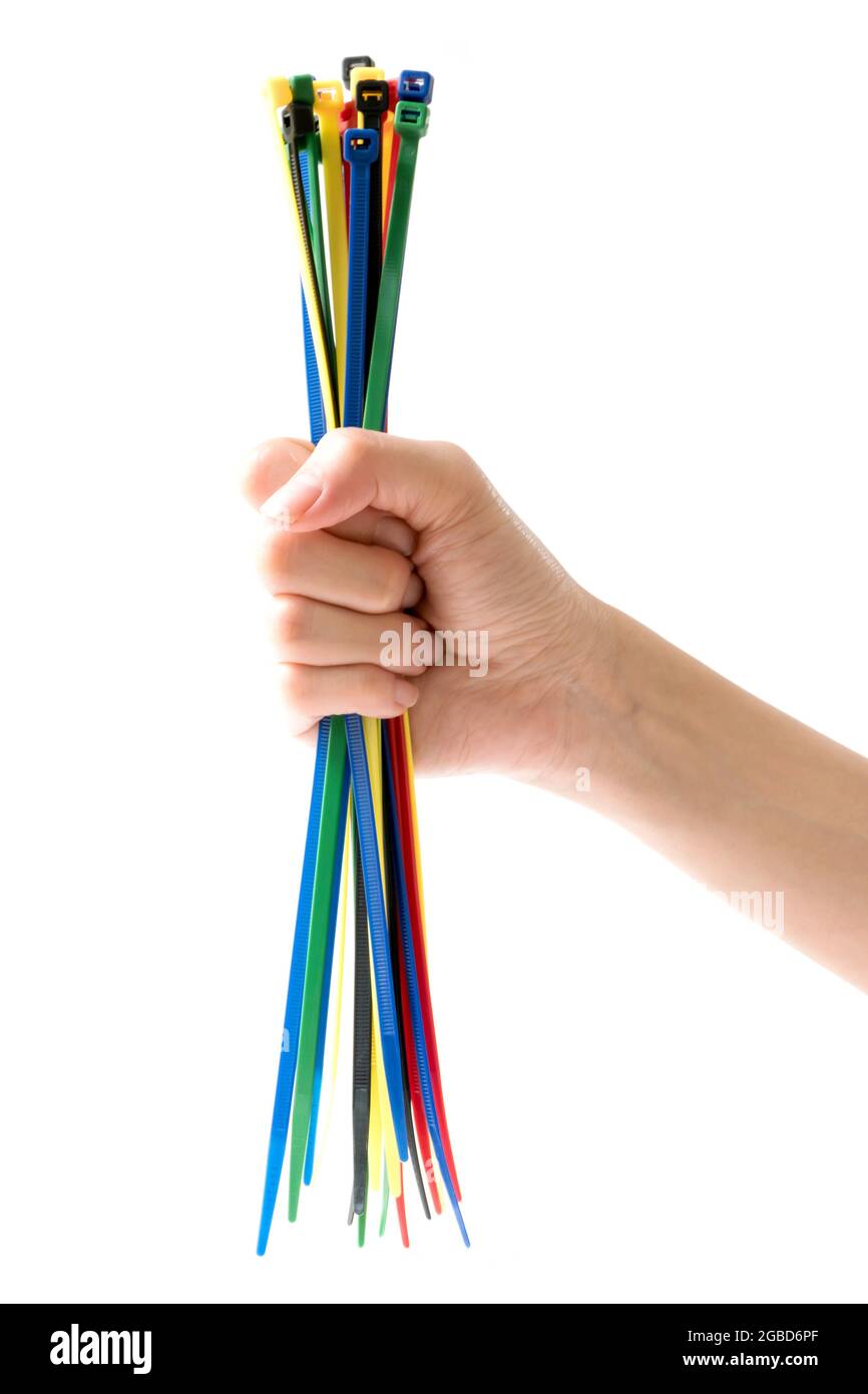 Plastic hand ties Cut Out Stock Images & Pictures Alamy