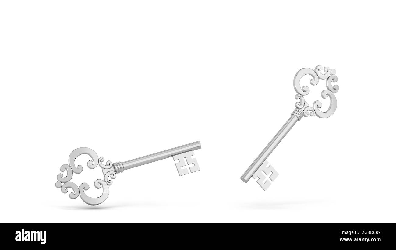 Skeleton key. 3d illustration isolated on white background Stock Photo ...