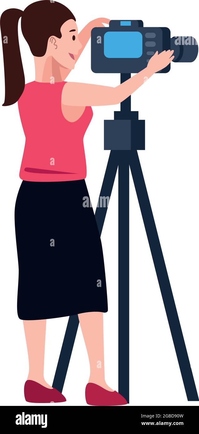 Wearing video camera Stock Vector Images - Alamy
