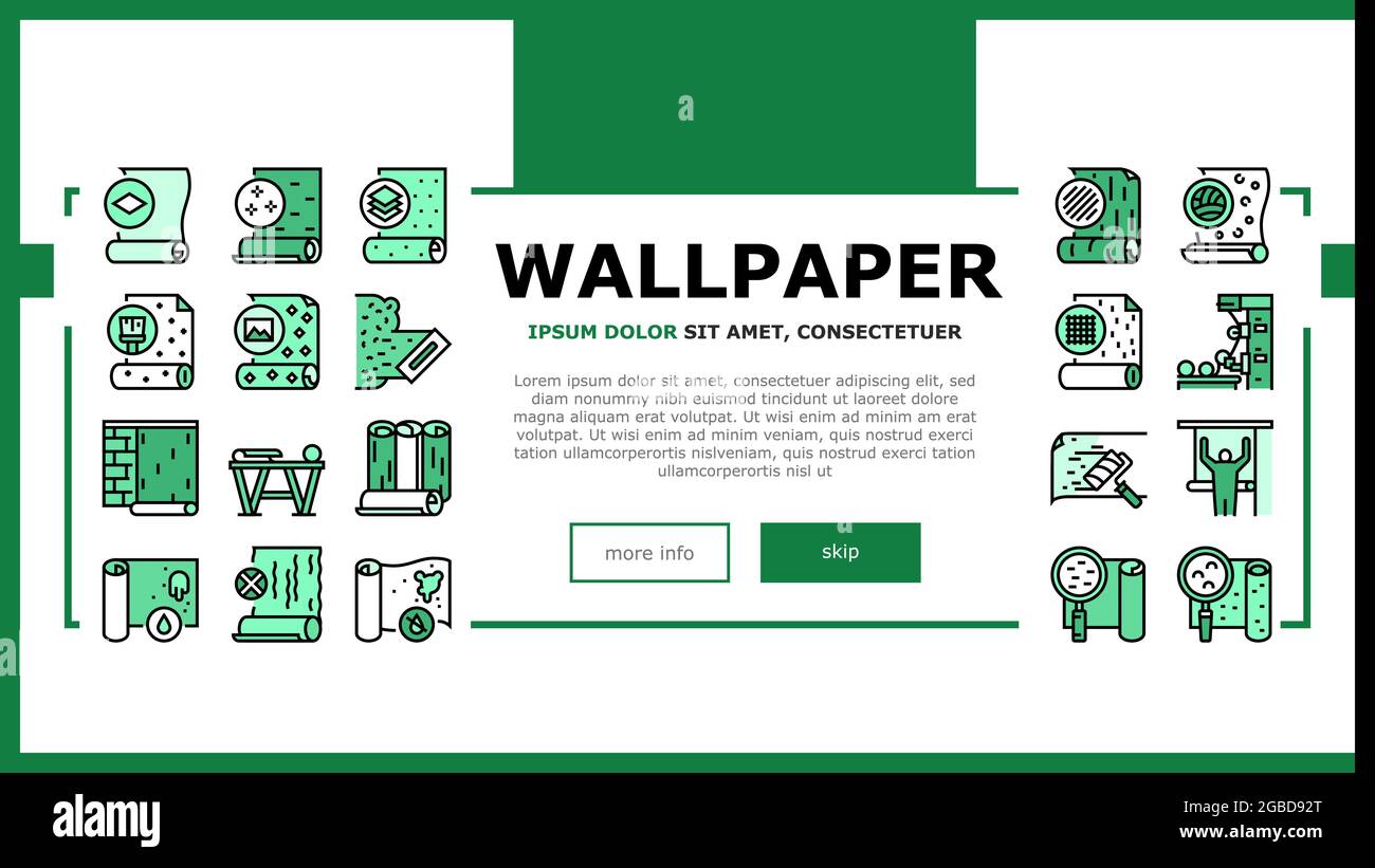Wallpaper Interior Landing Header Vector Stock Vector Image & Art - Alamy