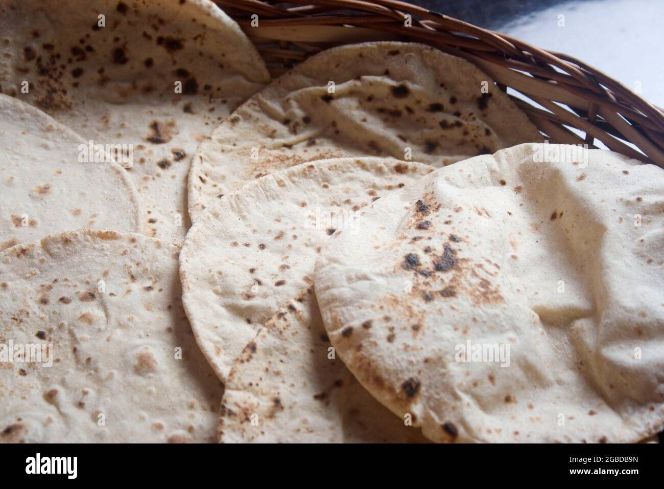 indian roti.chapati.bread.nan Stock Photo