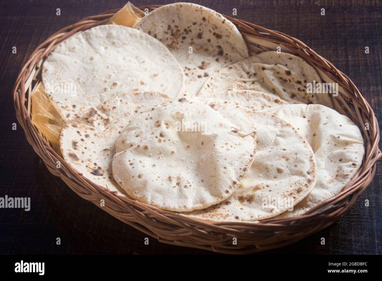 Indian Roti Chapati Bread Nan Stock Photo Alamy
