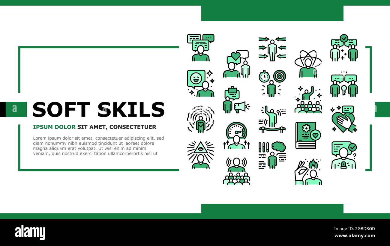 Soft skills banner Stock Vector Images Alamy
