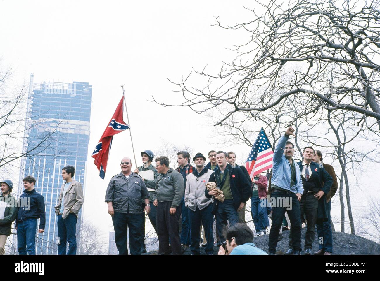 Pro-Vietnam War Demonstration, New York City, New York, USA, Bernard Gotfryd, 1969 Stock Photo