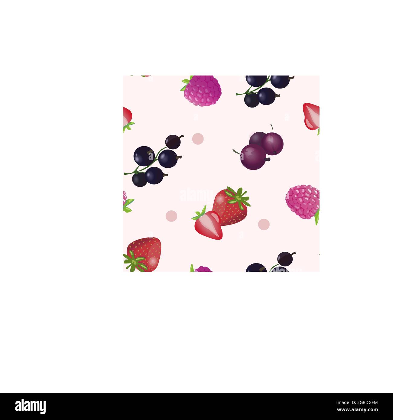 Vector seamless pattern with berries Stock Vector