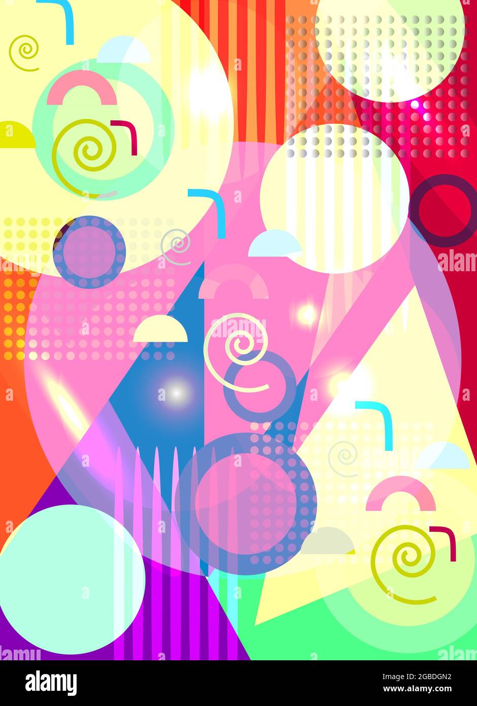 Artistic colorful frame with different elements. abstract background