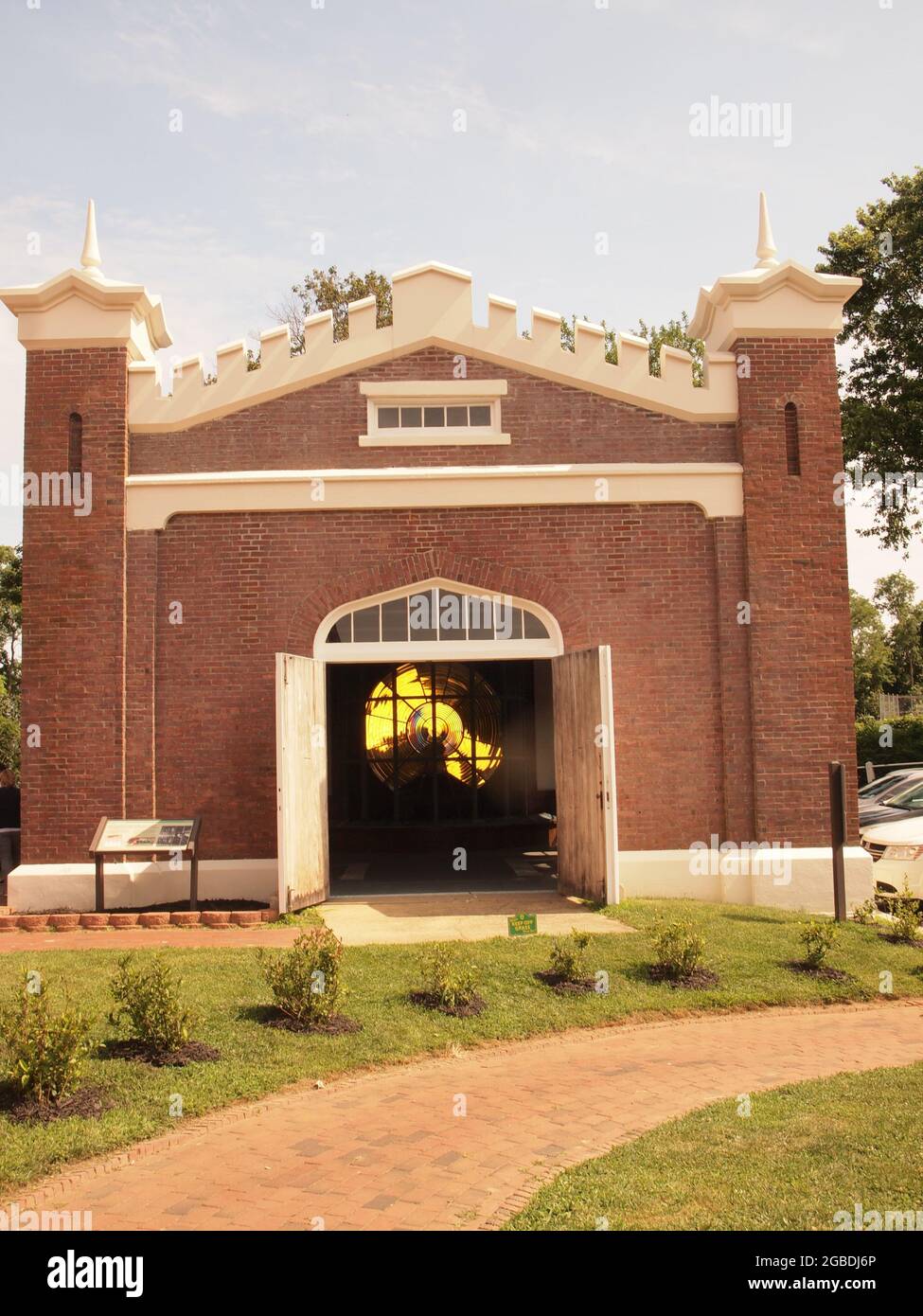 Overlook from the Twin Lights in Atlantic Highlands, New Jersey Stock