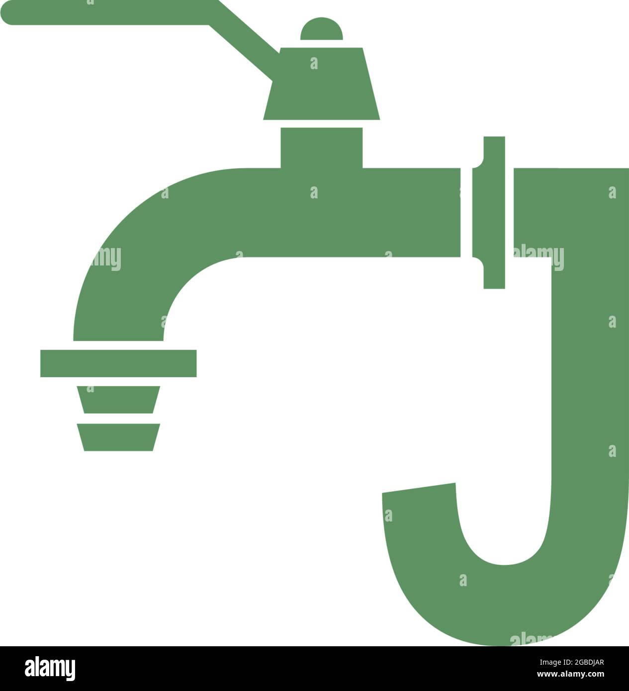 Faucet icon with letter J logo design vector template Stock Vector