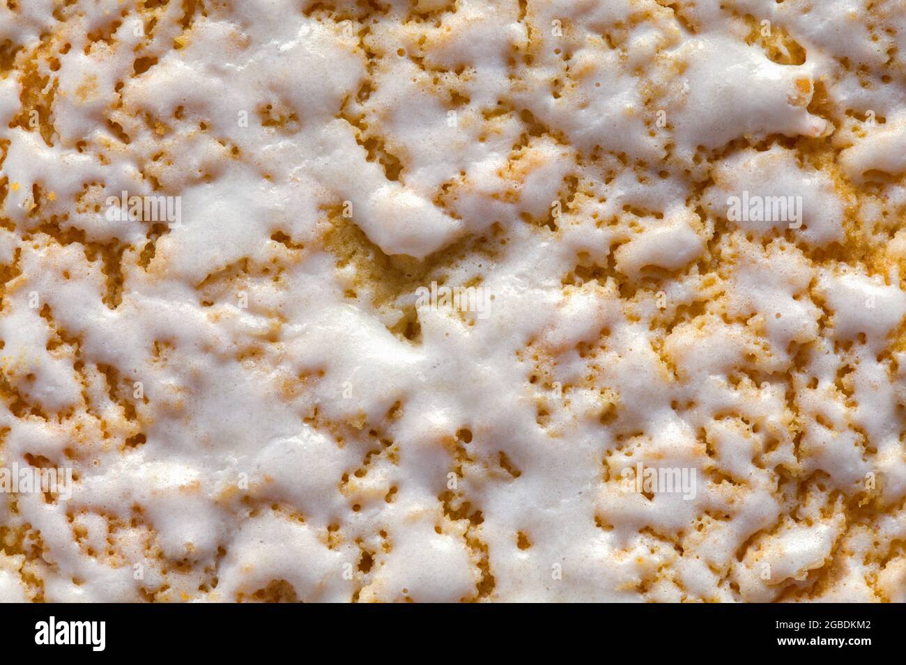 Close Up of Frosted Oatmeal Cookie Background Texture. Stock Photo
