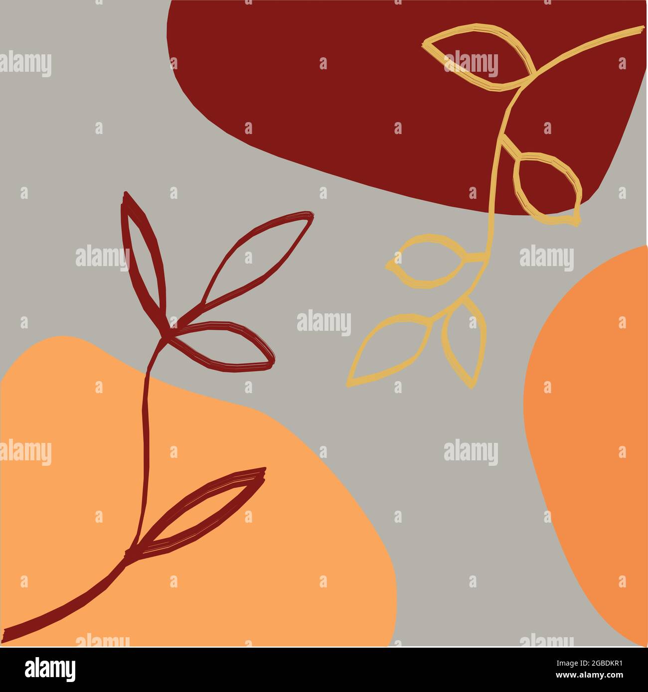 Vector illustration with paints in boho style. Abstract watercolor ...
